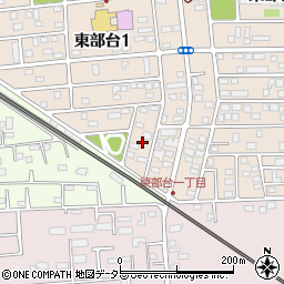 千葉県茂原市東部台1丁目14周辺の地図