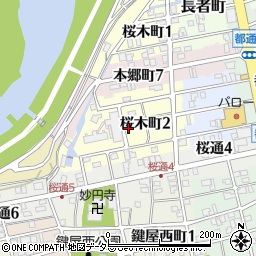 岐阜県岐阜市桜木町周辺の地図