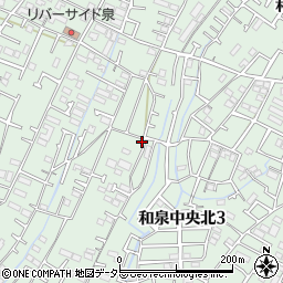 神奈川県横浜市泉区和泉中央北周辺の地図