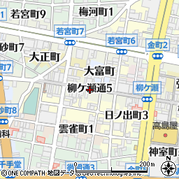 岐阜県岐阜市柳ケ瀬通5丁目周辺の地図