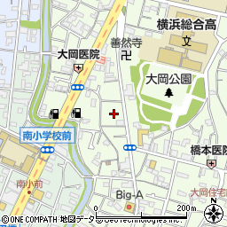 神奈川県横浜市南区大岡2丁目16周辺の地図