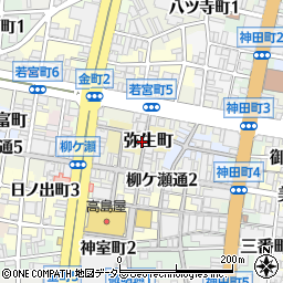 岐阜県岐阜市弥生町周辺の地図