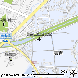 美吉二区公民館周辺の地図