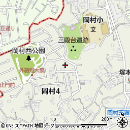 岡村三殿台公園周辺の地図