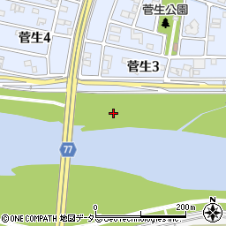 鏡島大橋周辺の地図