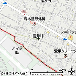神奈川県厚木市愛甲1丁目周辺の地図
