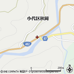 兵庫県美方郡香美町小代区秋岡530周辺の地図