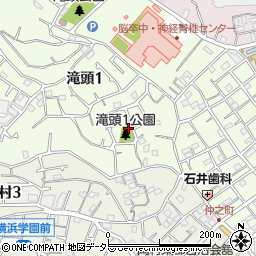 神奈川県横浜市磯子区滝頭1丁目9周辺の地図