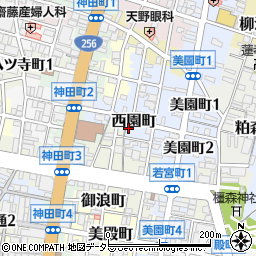 岐阜県岐阜市西園町周辺の地図