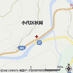 兵庫県美方郡香美町小代区秋岡524周辺の地図