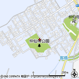 仲仙寺古墳群周辺の地図