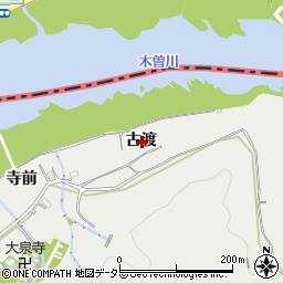 愛知県犬山市栗栖古渡周辺の地図