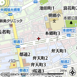 岐阜県岐阜市本郷町周辺の地図