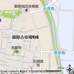 岐阜県各務原市蘇原古市場町5丁目周辺の地図