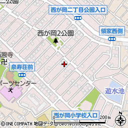 神奈川県横浜市泉区西が岡周辺の地図