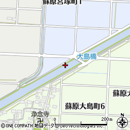 大島橋周辺の地図