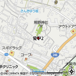 神奈川県厚木市愛甲2丁目周辺の地図