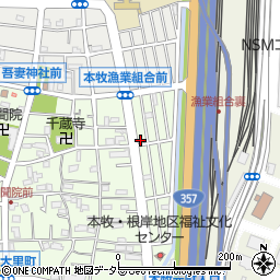 神奈川県横浜市中区本牧元町25-14周辺の地図