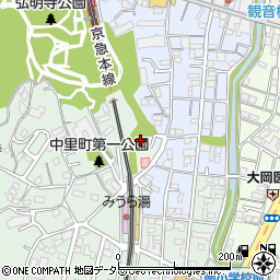 神奈川県横浜市南区中里町周辺の地図