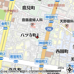 岐阜神田郵便局周辺の地図