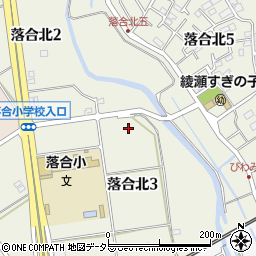 神奈川県綾瀬市落合北3丁目2周辺の地図