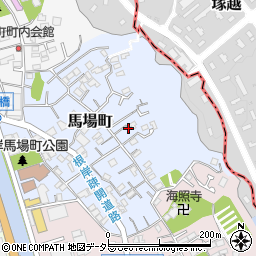 神奈川県横浜市磯子区馬場町周辺の地図