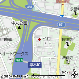 神奈川県厚木市岡田3102周辺の地図