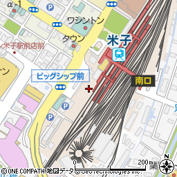 米子駅前地下駐輪場周辺の地図
