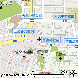 リパーク横浜本牧三之谷駐車場周辺の地図