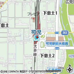 岐阜県可児市周辺の地図