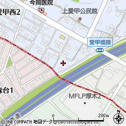 神奈川県厚木市愛甲西2丁目2周辺の地図