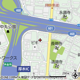 神奈川県厚木市岡田3079-2周辺の地図