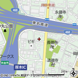 神奈川県厚木市岡田3079-3周辺の地図
