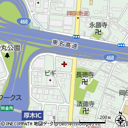 神奈川県厚木市岡田3079周辺の地図