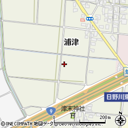 鳥取県米子市浦津周辺の地図