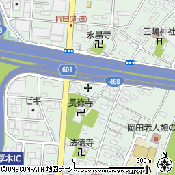 神奈川県厚木市岡田5丁目1周辺の地図