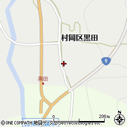 兵庫県美方郡香美町村岡区黒田1104周辺の地図
