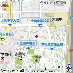 神奈川県横浜市中区本牧原31-21周辺の地図