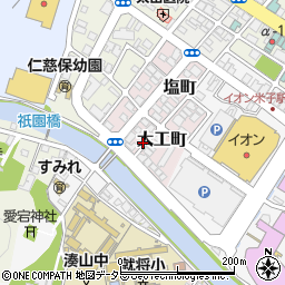 鳥取県米子市大工町周辺の地図