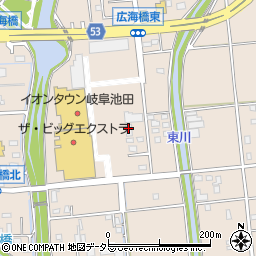 岐阜ヤクルト販売株式会社　池田センター周辺の地図