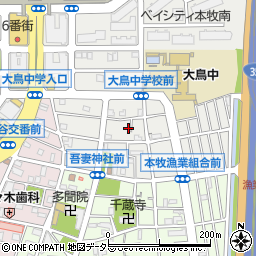 神奈川県横浜市中区本牧原31-7周辺の地図
