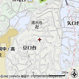 神奈川県横浜市中区豆口台周辺の地図