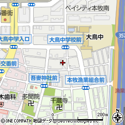 神奈川県横浜市中区本牧原31-9周辺の地図