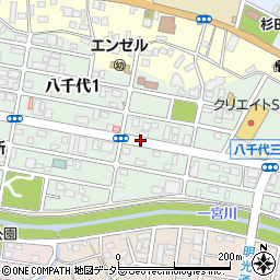 千葉県茂原市八千代周辺の地図