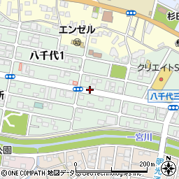 千葉県茂原市八千代周辺の地図