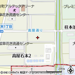 岐阜県北方町（本巣郡）高屋石末周辺の地図