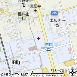 滋賀県長浜市田町周辺の地図
