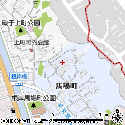 神奈川県横浜市磯子区馬場町9周辺の地図
