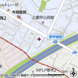 神奈川県厚木市愛甲西2丁目3周辺の地図