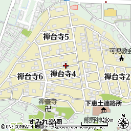 岐阜県可児市禅台寺周辺の地図